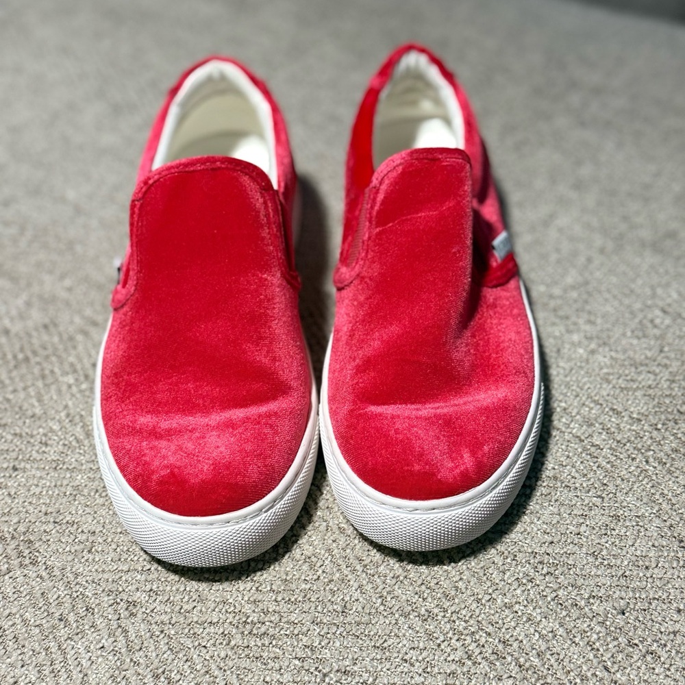 J. Crew Red Velvet Women's Sneakers